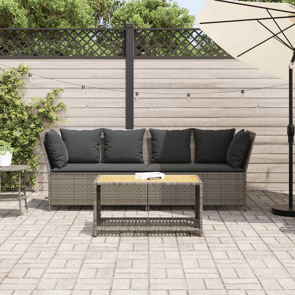 Tuinbank Met Kussens Poly Rattan