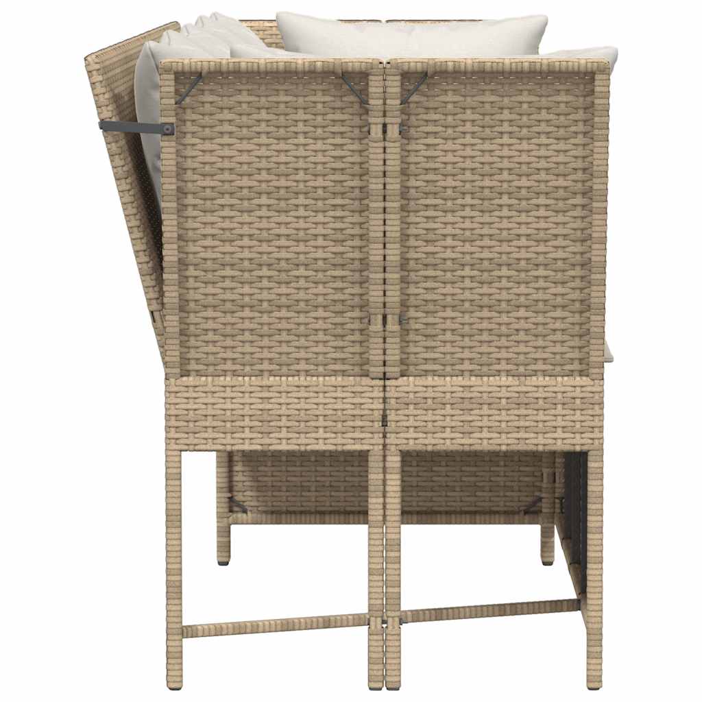 Tuinbank Met Kussens Poly Rattan
