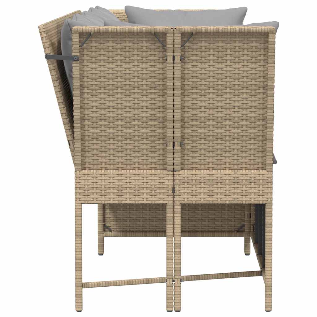 Tuinbank Met Kussens Poly Rattan