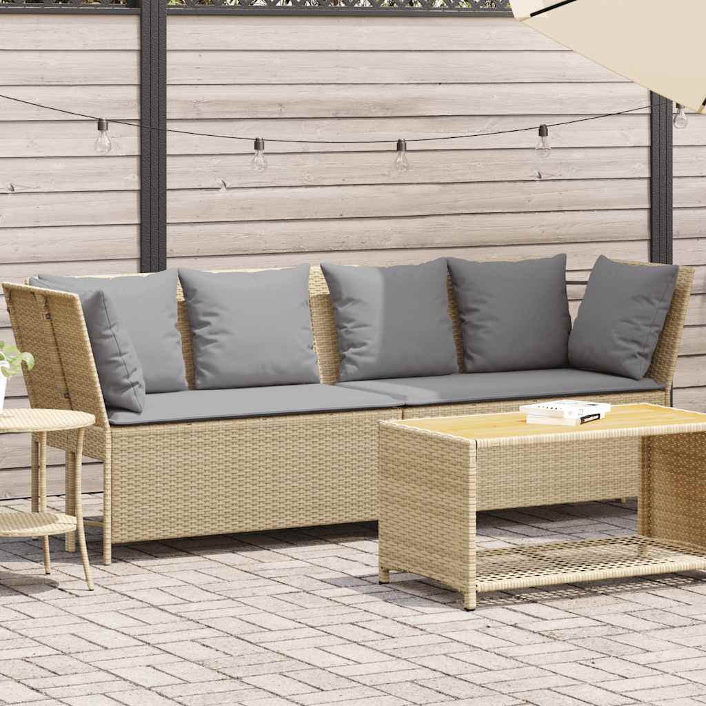 Tuinbank Met Kussens Poly Rattan
