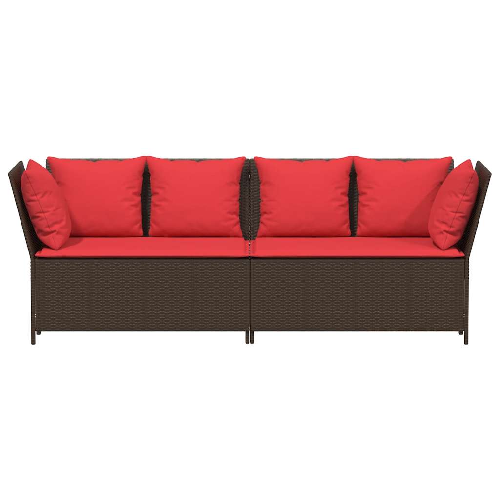 Tuinbank Met Kussens Poly Rattan