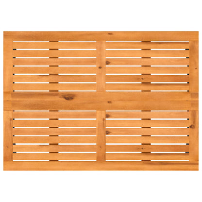Tuintafel Met Acaciahouten Blad 105X75X72 Cm Poly Rattan