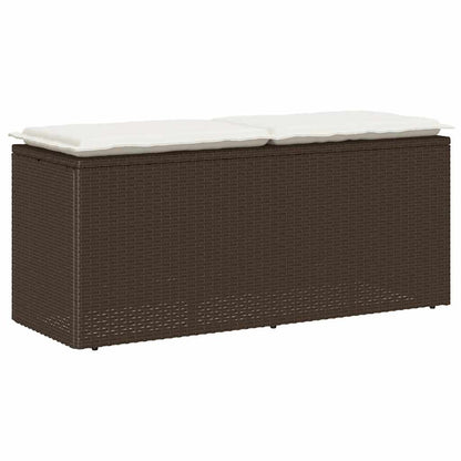 Tuinbank Met Kussen 110X40X44 Cm Poly Rattan