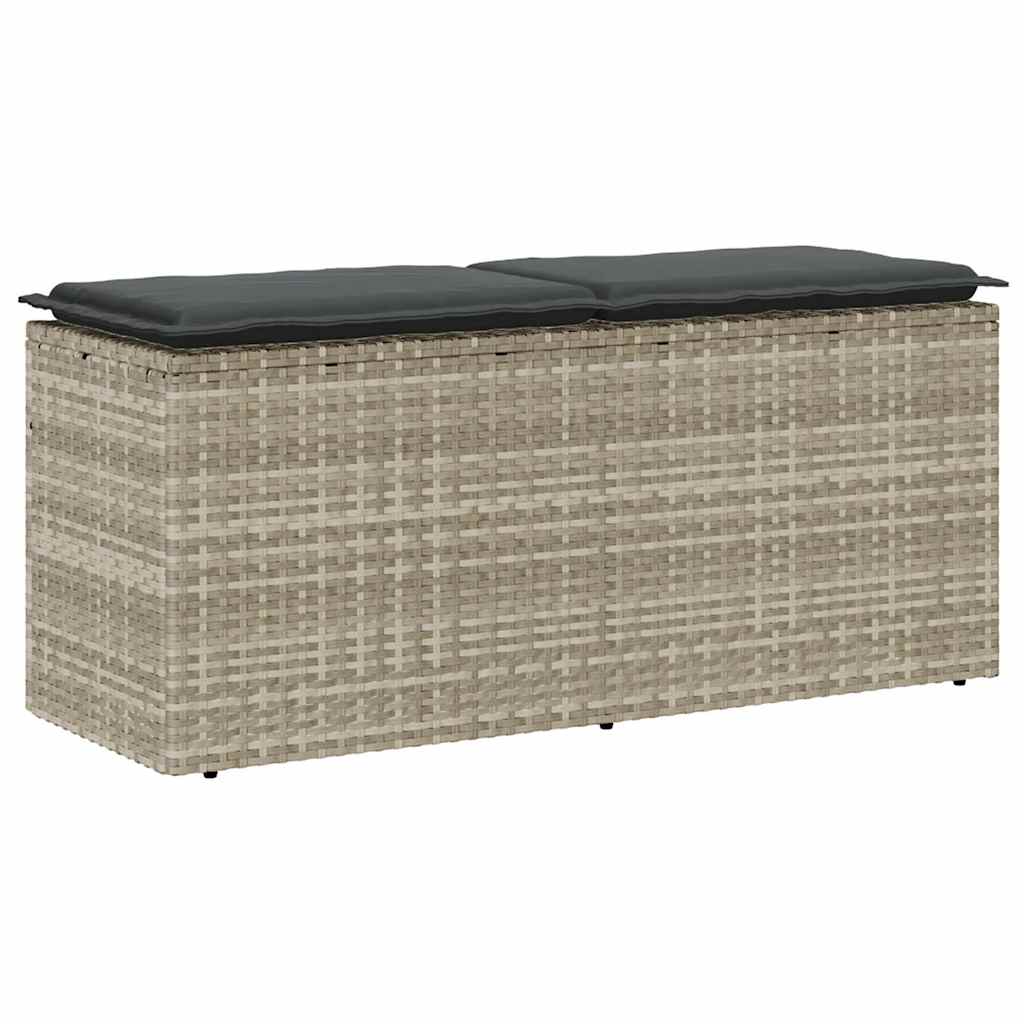 Tuinbank Met Kussen 110X40X44 Cm Poly Rattan