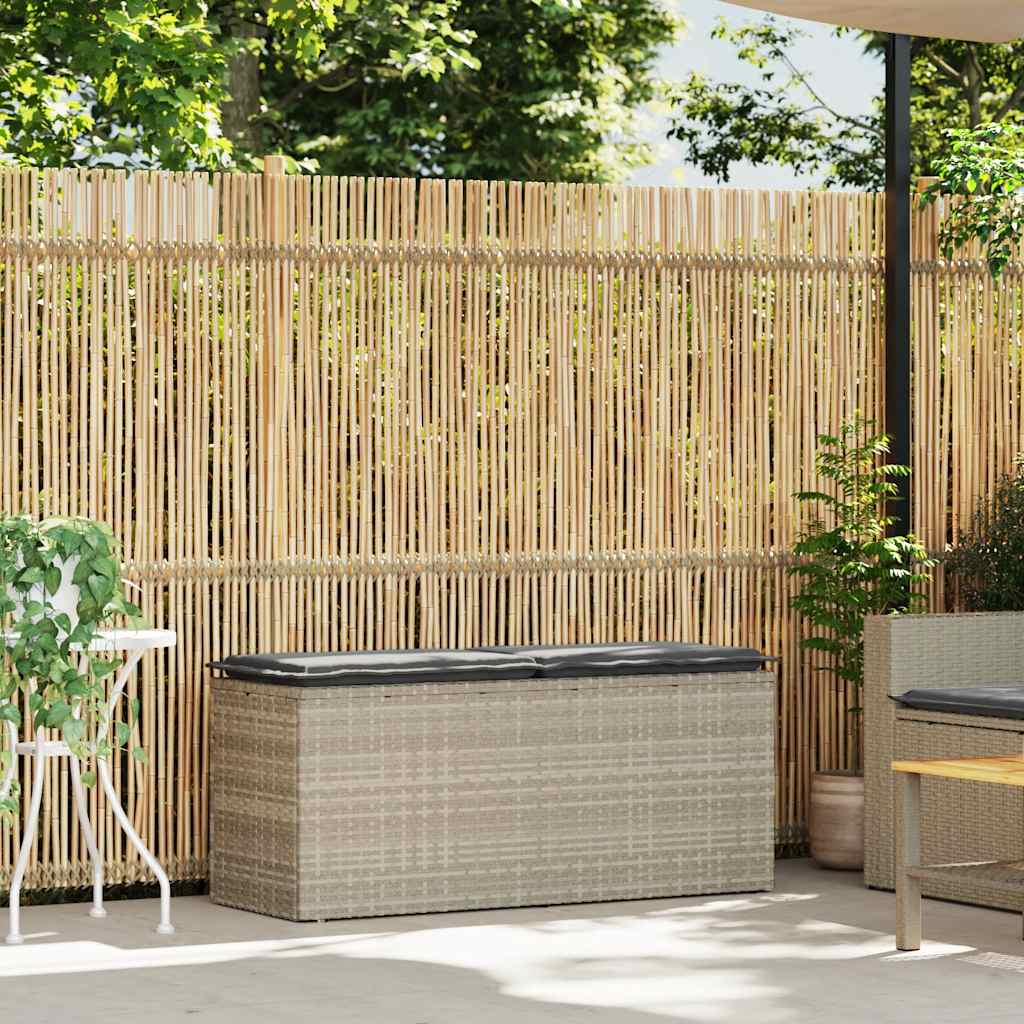 Tuinbank Met Kussen 110X40X44 Cm Poly Rattan