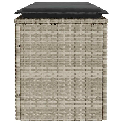Tuinbank Met Kussen 110X40X44 Cm Poly Rattan