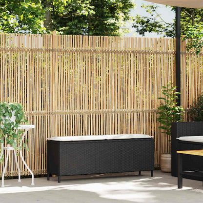 Tuinbank Met Kussen 110X30X40,5 Cm Poly Rattan