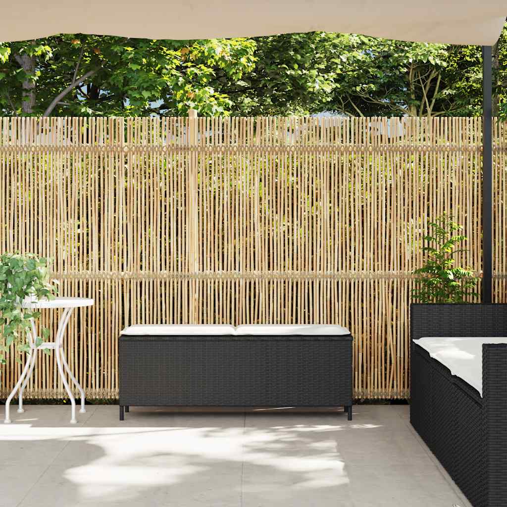 Tuinbank Met Kussen 110X30X40,5 Cm Poly Rattan