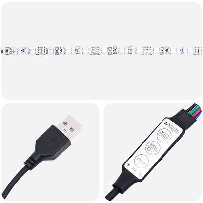 Nachtkastje Met Led-Verlichting Wandgemonteerd Wit