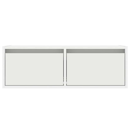 Tv-Meubel Met Led-Verlichting 75X35,5X25 Cm Wit Beige