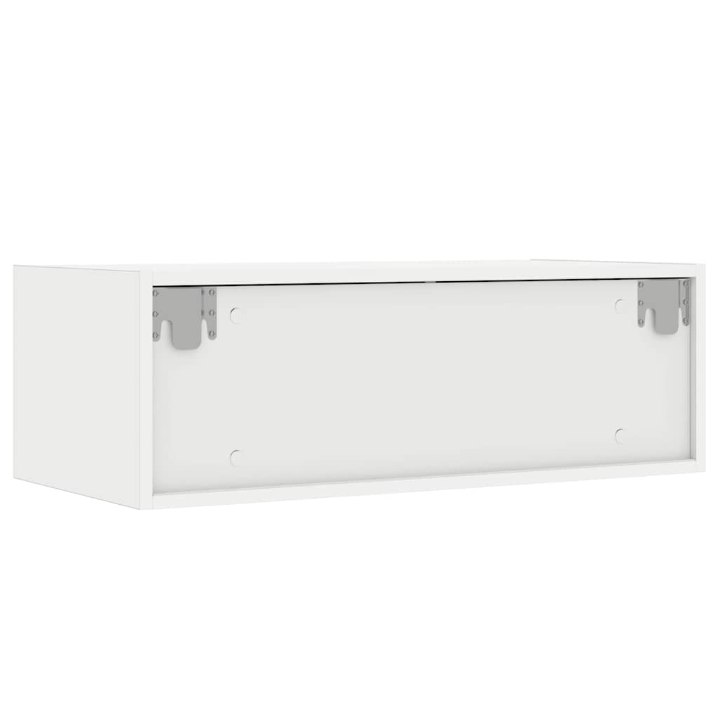 Tv-Meubel Met Led-Verlichting 75X35,5X25 Cm Wit Beige