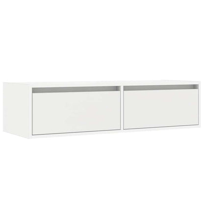 Tv-Meubel Met Led-Verlichting 100X35,5X25 Cm Wit