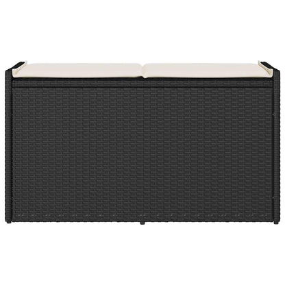 Opbergbank Met Kussen Voor Buiten 100 Cm Poly Rattan
