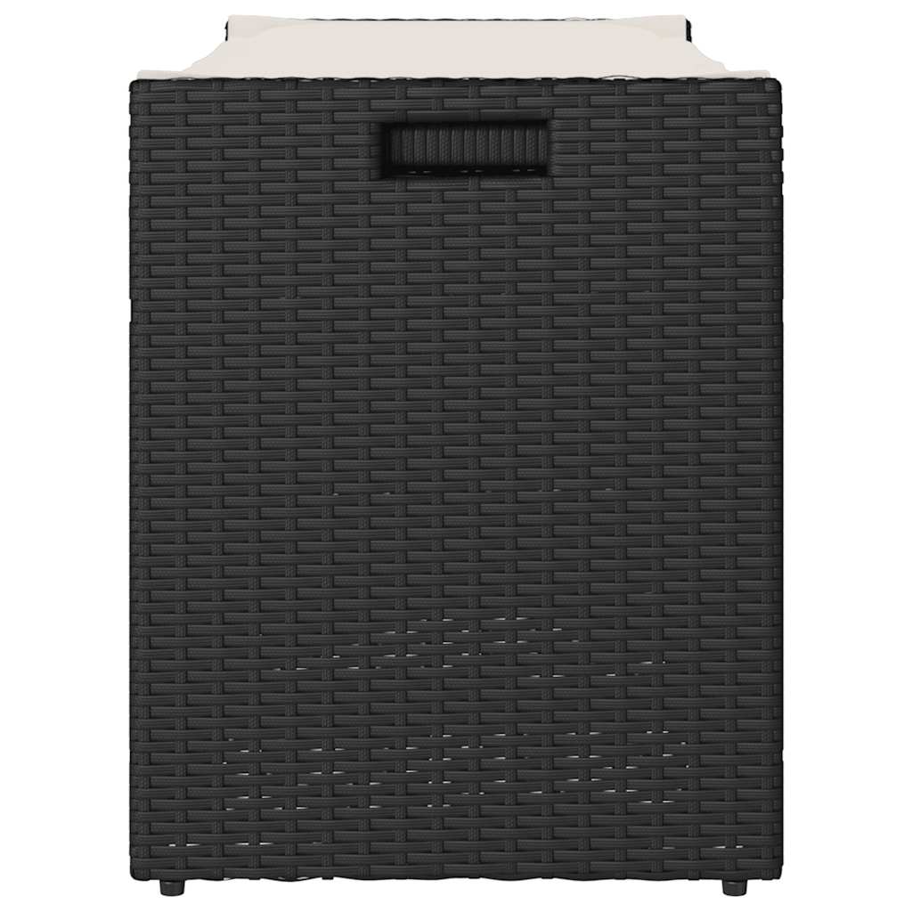 Opbergbank Met Kussen Voor Buiten 100 Cm Poly Rattan