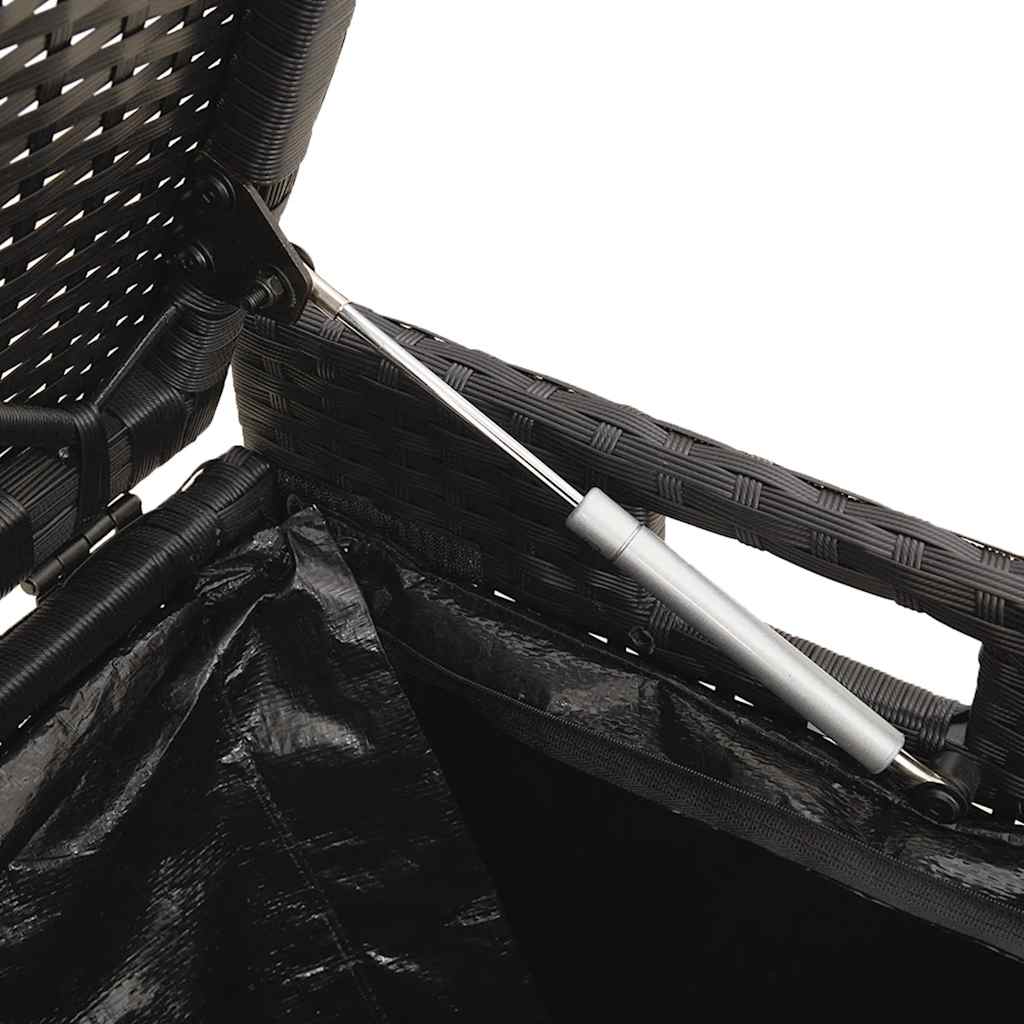 Opbergbank Met Kussen Voor Buiten 100 Cm Poly Rattan