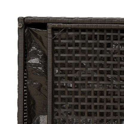 Opbergbank Met Kussen Voor Buiten 100 Cm Poly Rattan