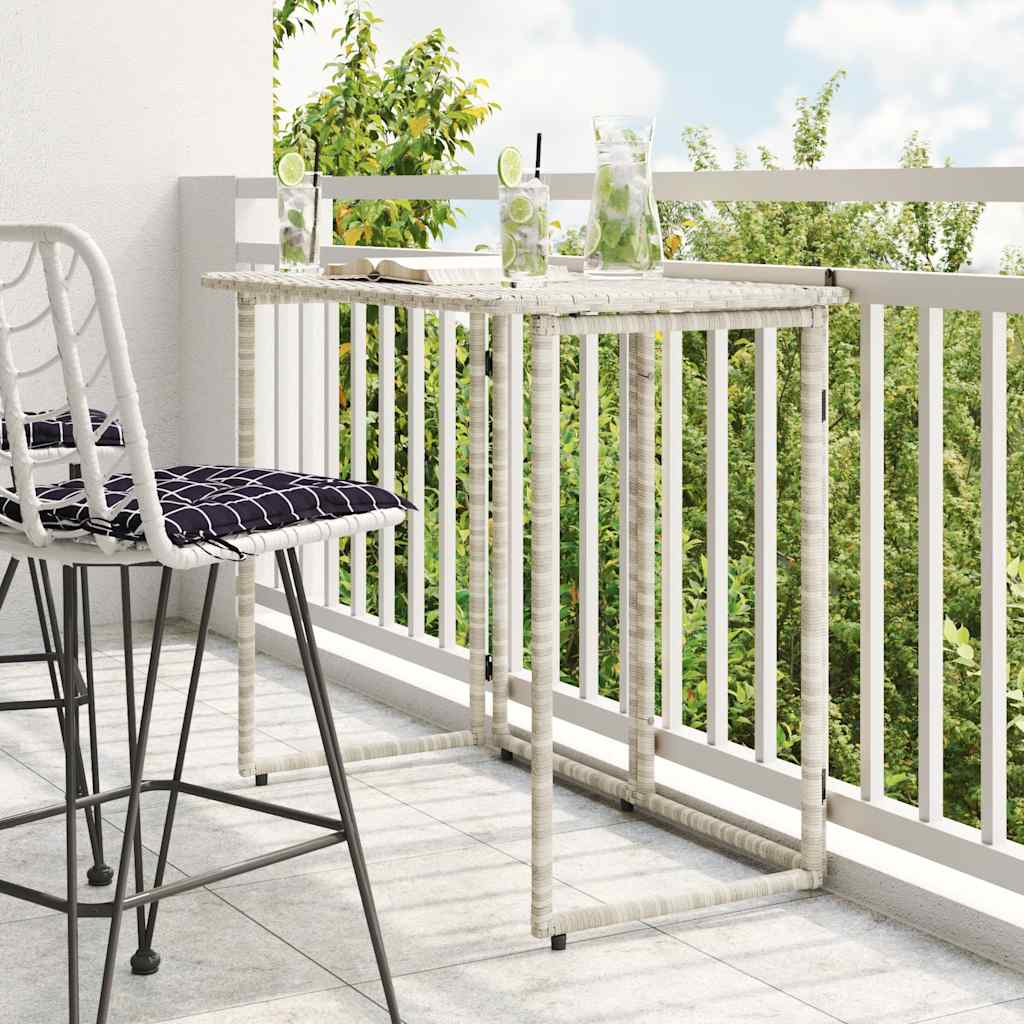 Tuintafel Inklapbaar 90X51X75 Cm Poly Rattan