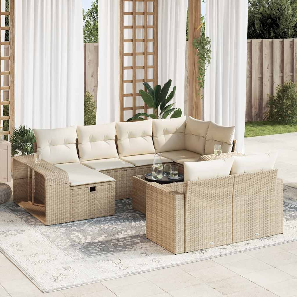 Tuinset Met Kussens Poly Rattan