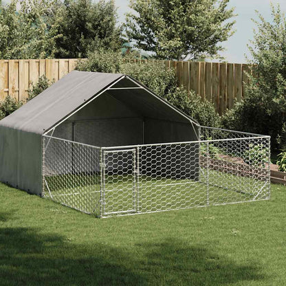 Hondenkennel Met Ren 6X3X1,9 M Gegalvaniseerd Staal