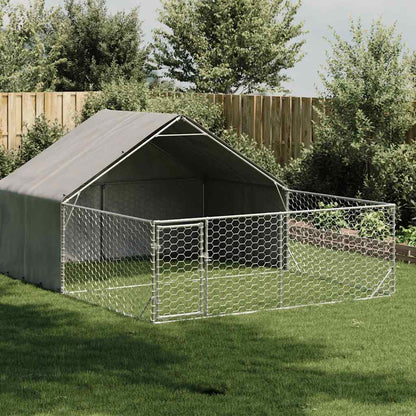 Hondenkennel Met Ren 6X3X1,9 M Gegalvaniseerd Staal
