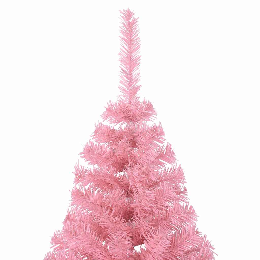 Kunstmatig Voorverlicht Kerstboom Met 300 Led Pvc Roze