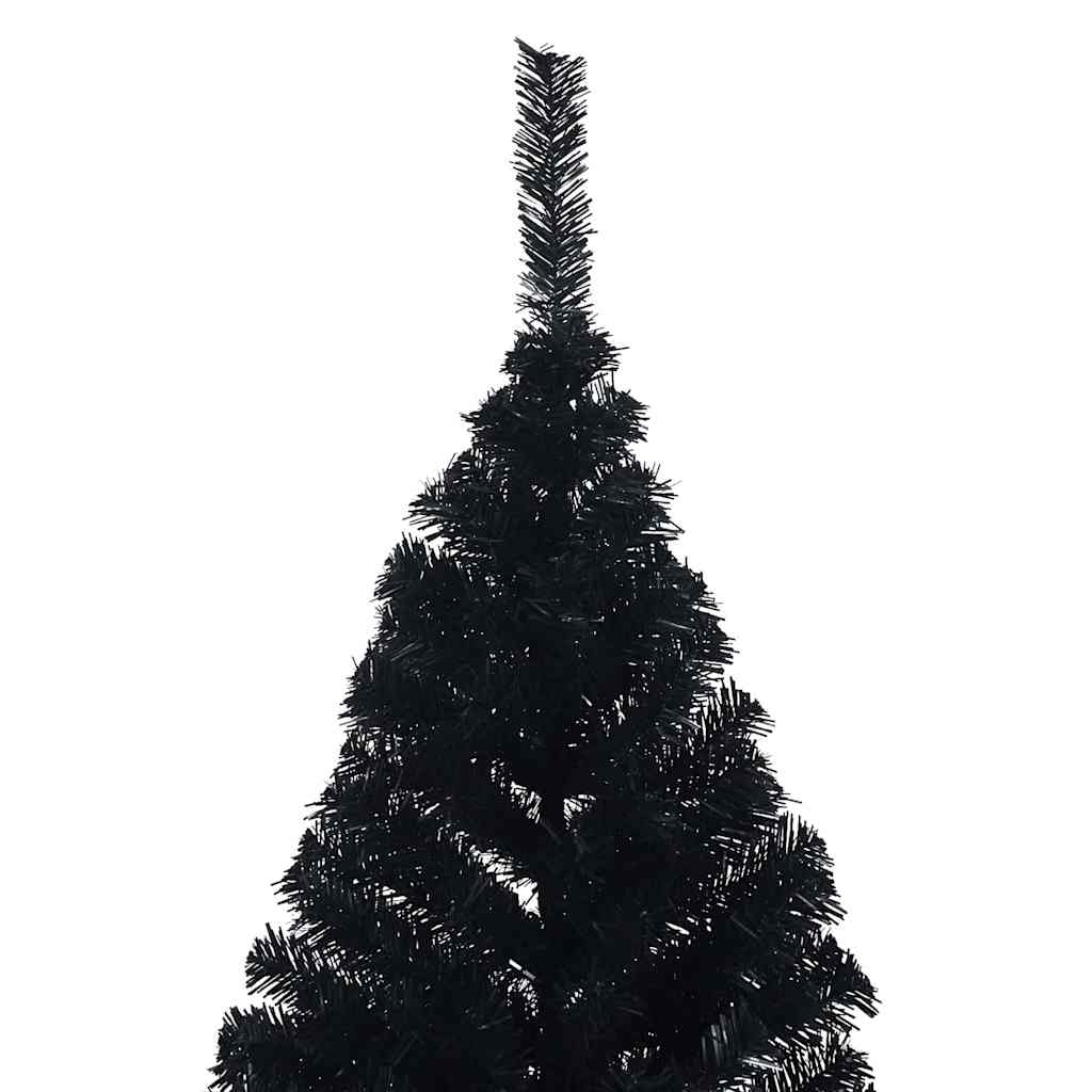 Kunstmatig Voorverlicht Kerstboom Met 300 Led Pvc Zwart