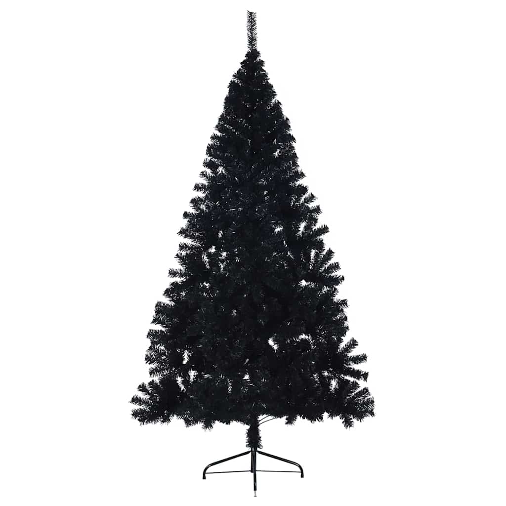 Kunstmatig Voorverlicht Kerstboom Met 300 Led Pvc Zwart