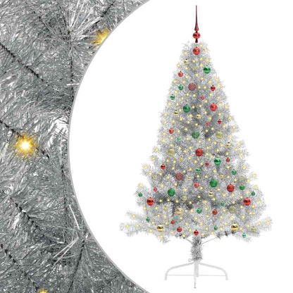 Kunstmatig Voorverlicht Kerstboom Met 300 Led Pet Zilver
