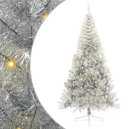 Kunstmatig Voorverlicht Kerstboom Met 300 Led Pet Zilver