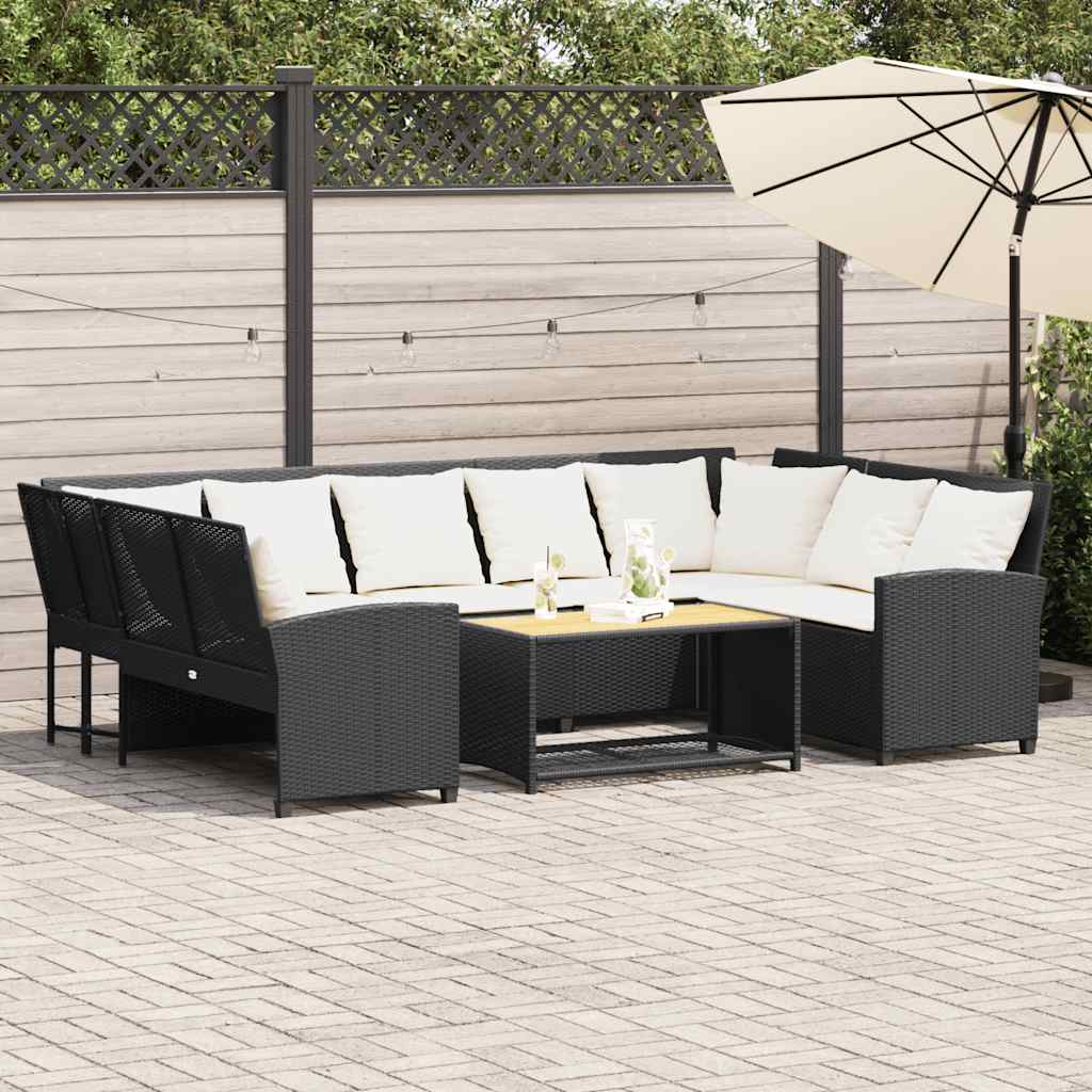 Tuinbank Met Kussens Poly Rattan