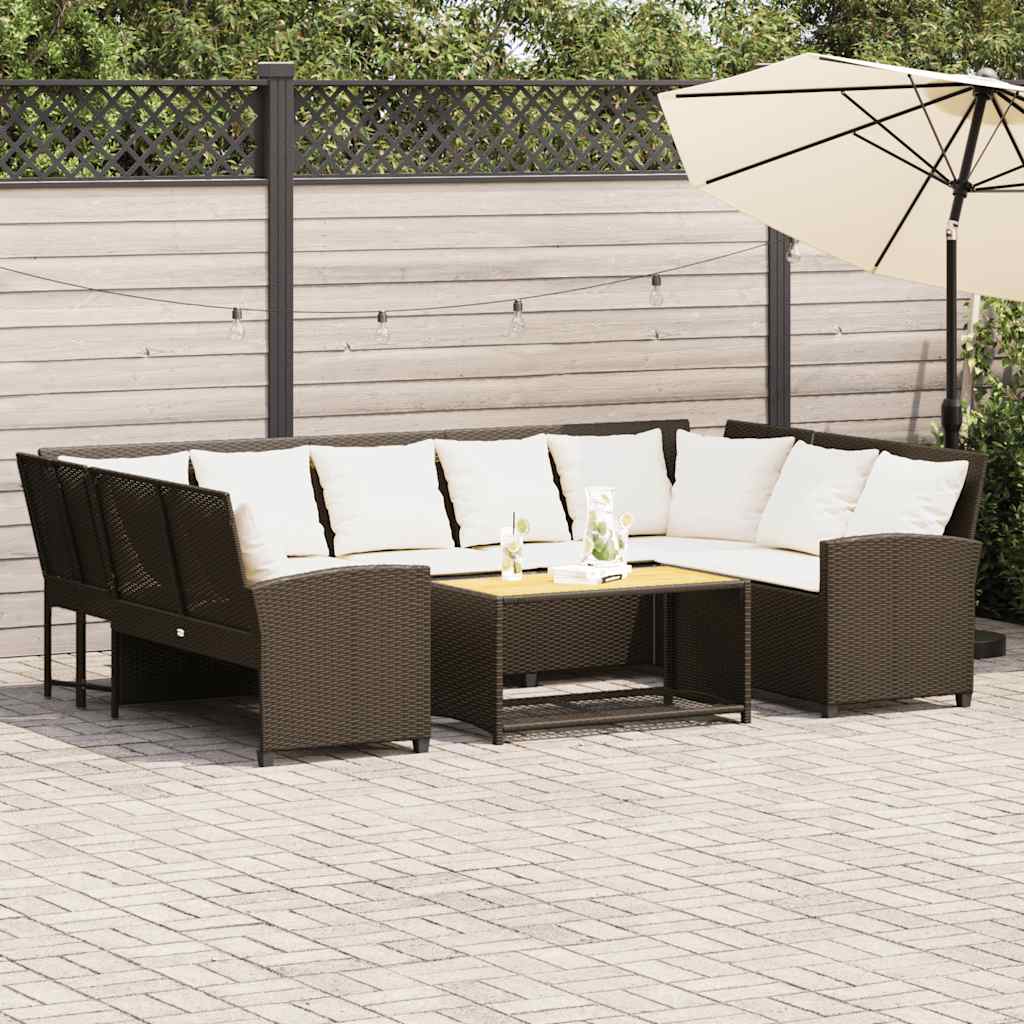 Tuinbank Met Kussens Poly Rattan