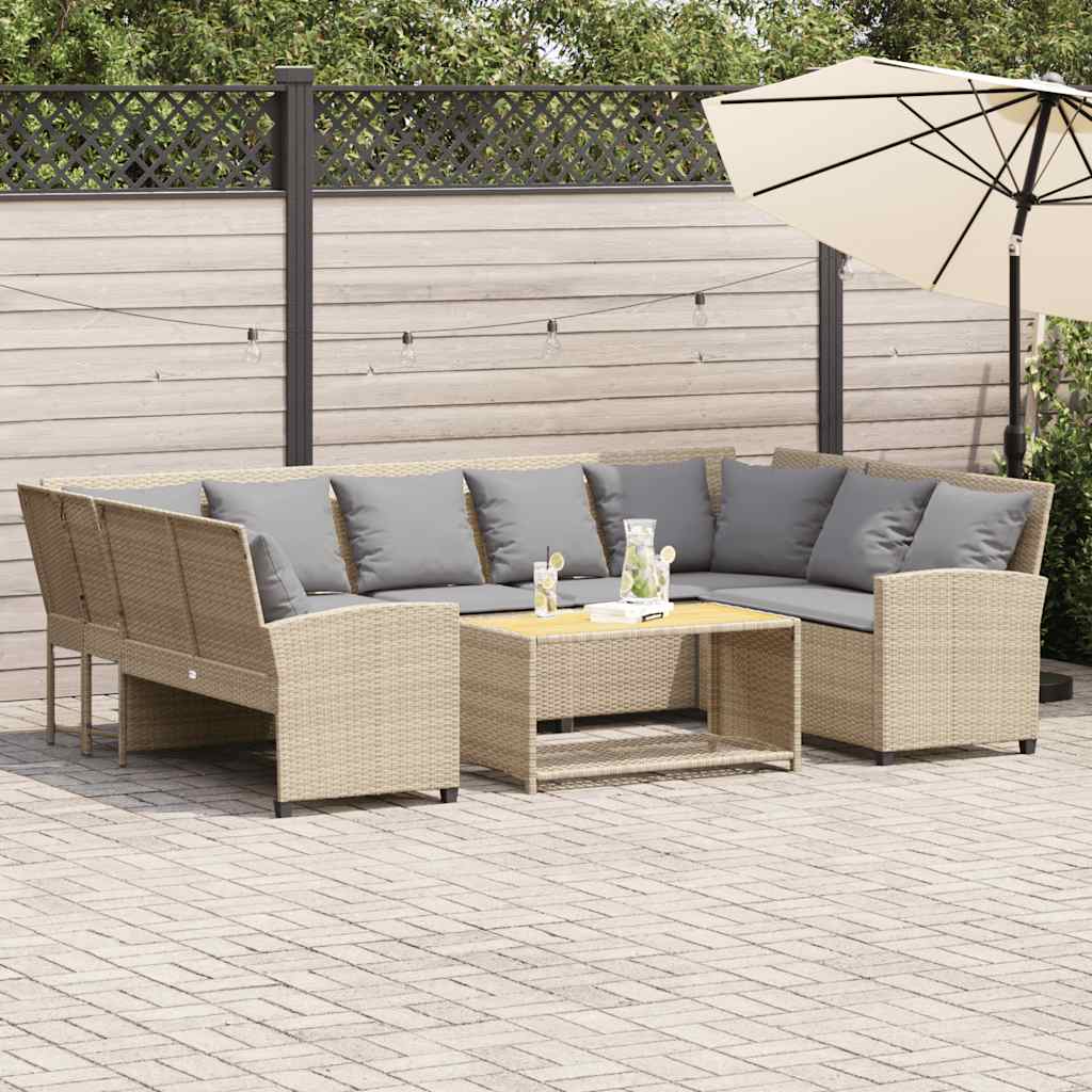 Tuinbank Met Kussens Poly Rattan