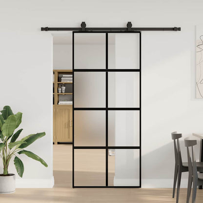 Schuifdeur Met Beslagset 90X205 Cm Gehard Glas