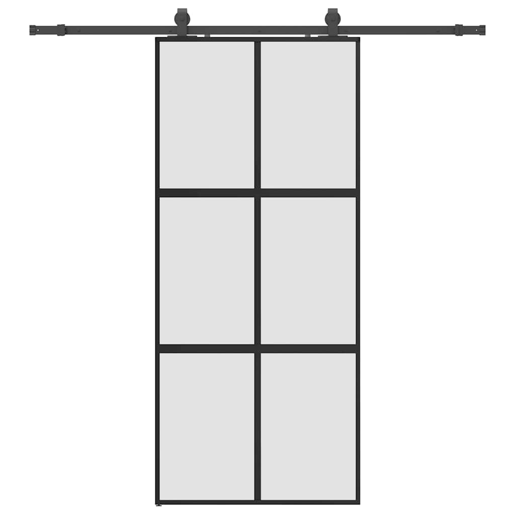 Schuifdeur Met Beslagset 90X205 Cm Gehard Glas