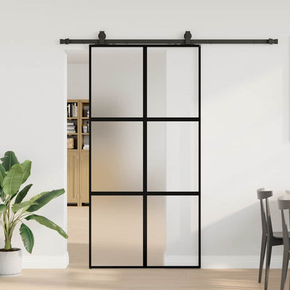 Schuifdeur Met Beslagset 90X205 Cm Gehard Glas