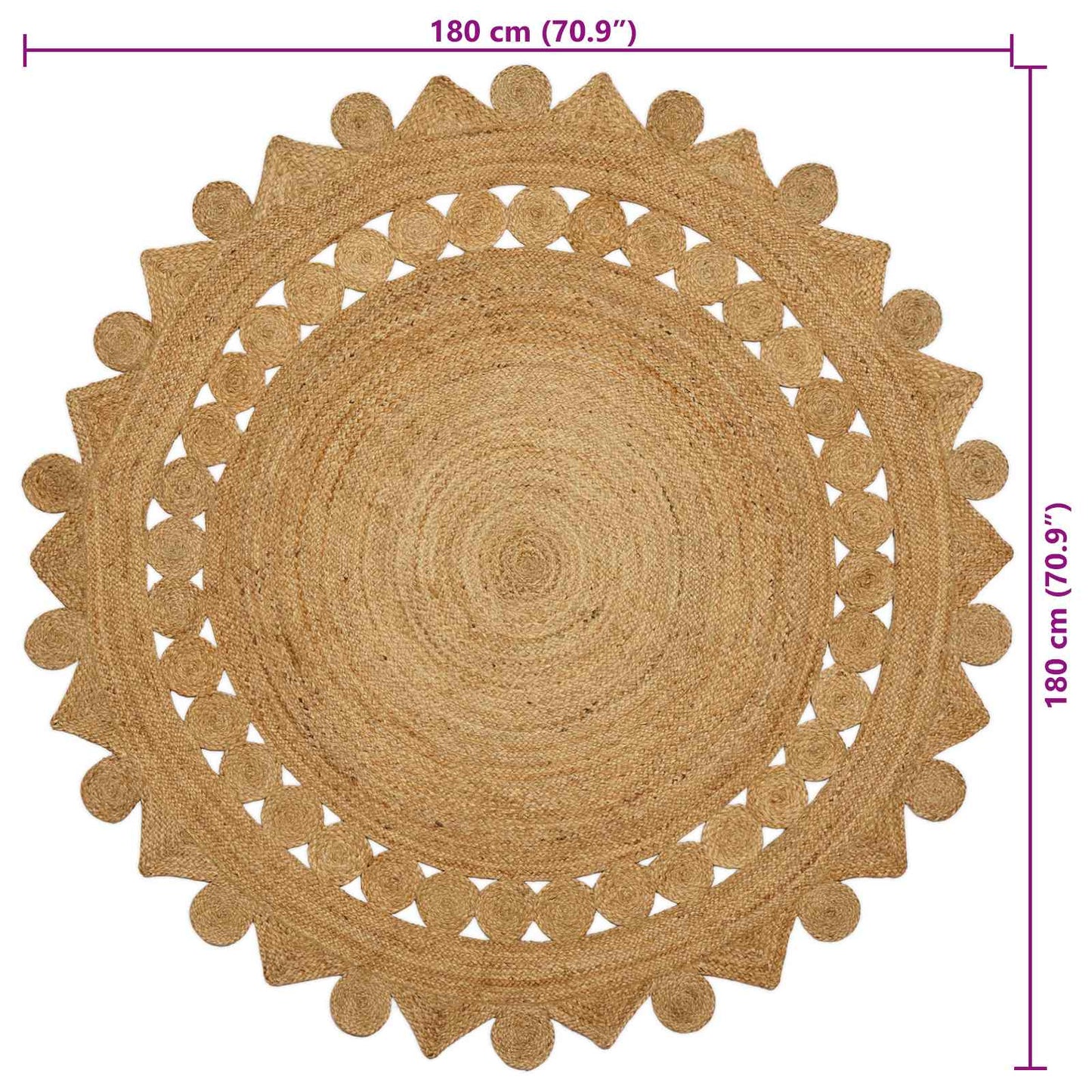 Tapijt Bruin Ø Jute