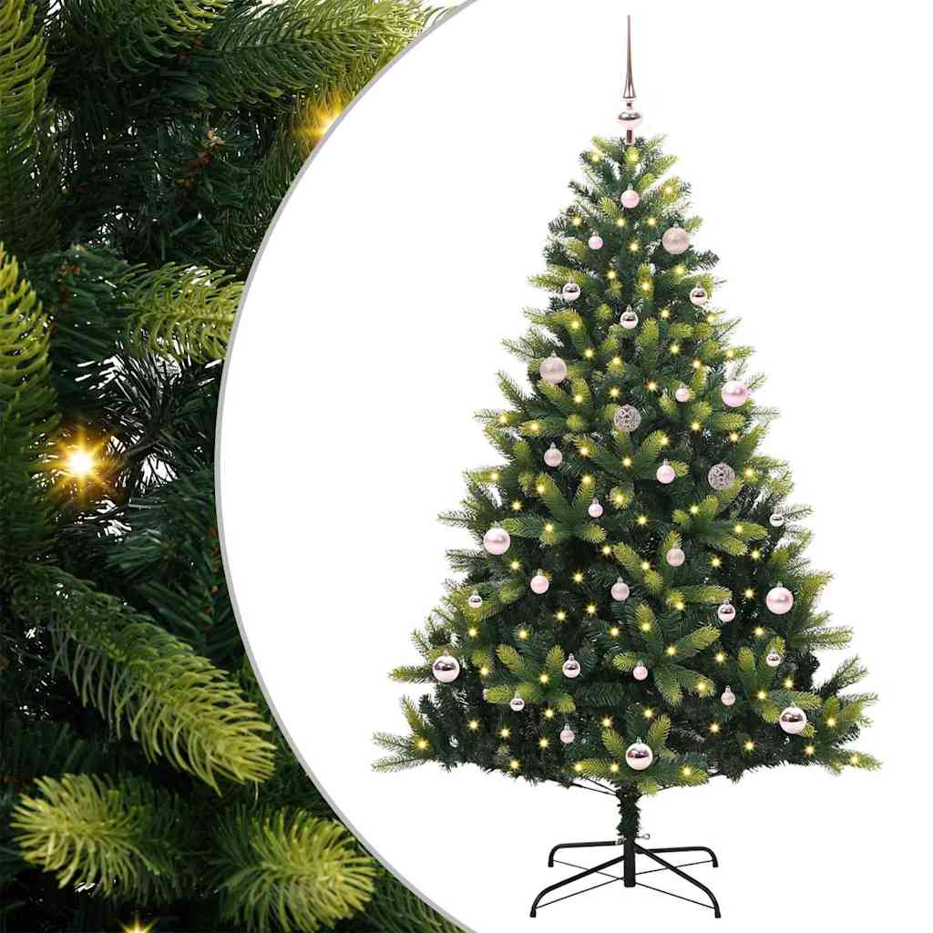Kunstkerstboom Met Scharnier 300 Leds Groen Pvc En Pe