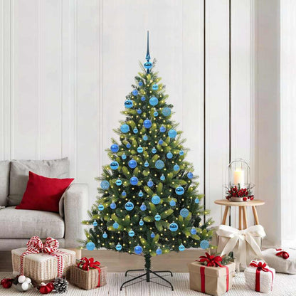 Kunstkerstboom Met Scharnier 300 Leds Groen Pvc En Pe