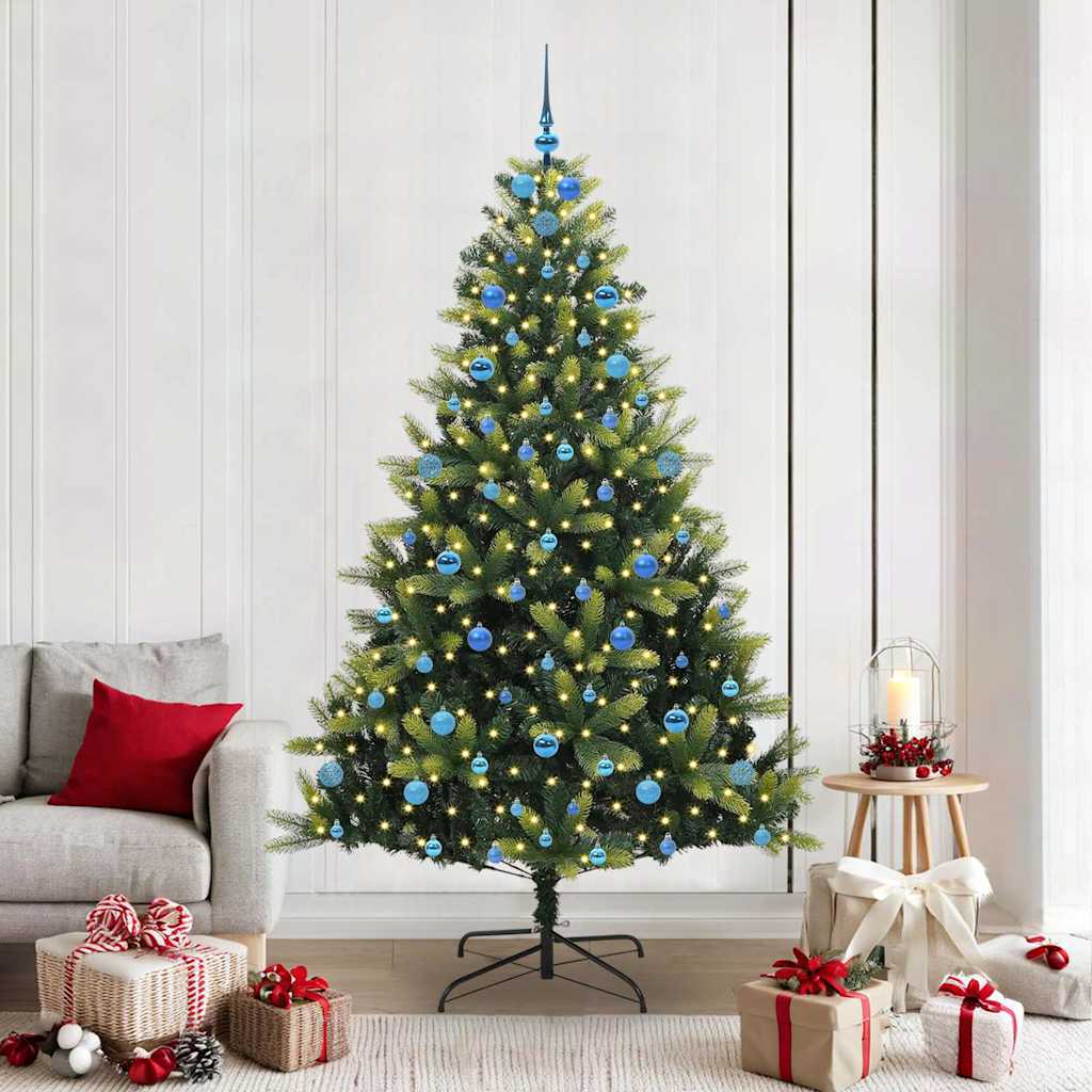 Kunstkerstboom Met Scharnier 300 Leds Groen Pvc En Pe