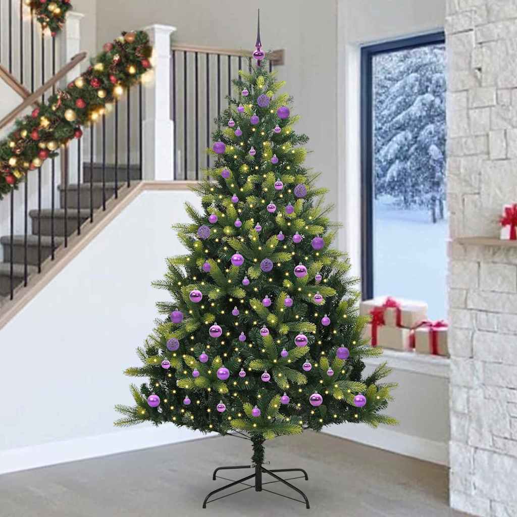 Kunstkerstboom Met Scharnier 300 Leds Groen Pvc En Pe