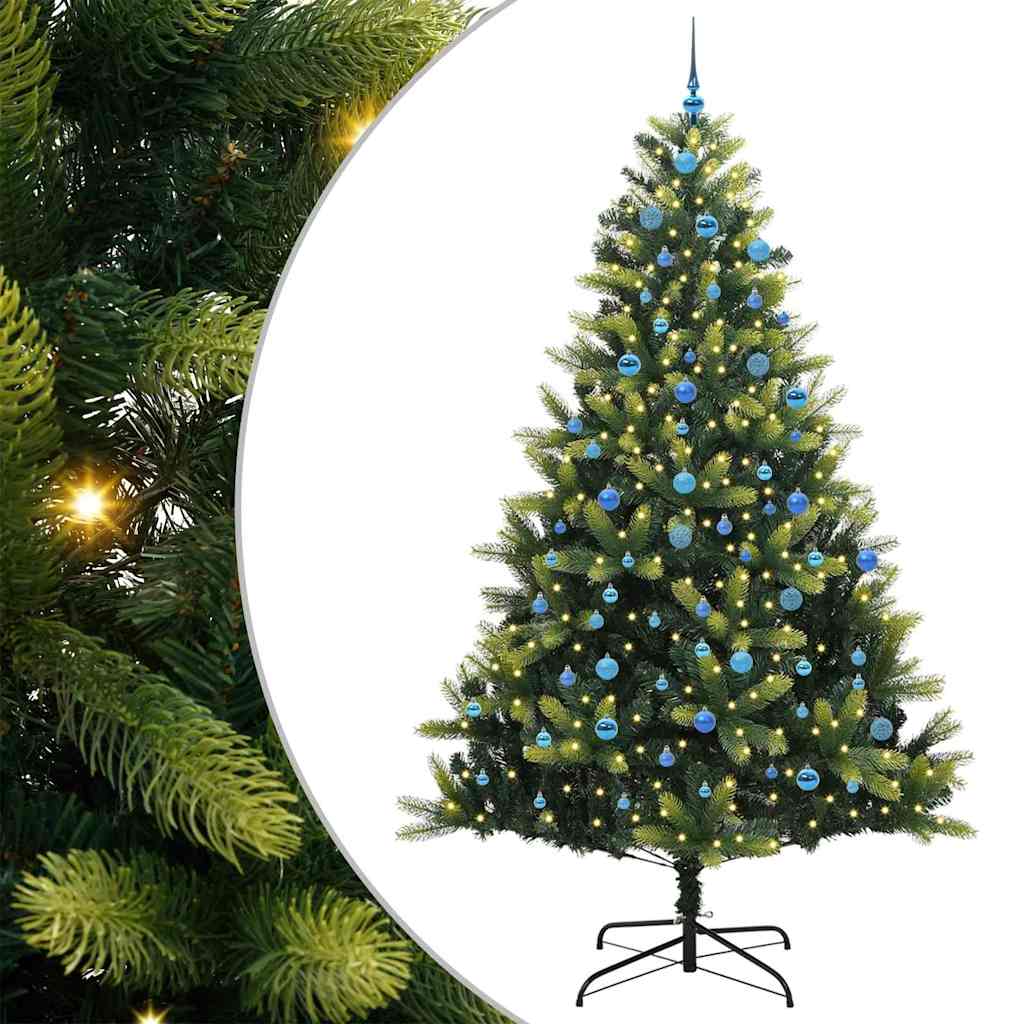 Kunstkerstboom Met Scharnier 300 Leds Groen Pvc En Pe