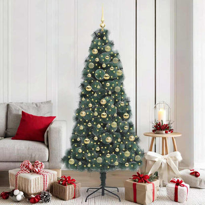 Artificial Pre-Lit Kerstboom Met Bal Set Groen 150 Cm Pet