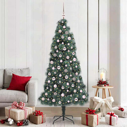 Artificial Pre-Lit Kerstboom Met Bal Set Groen 150 Cm Pet