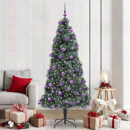 Artificial Pre-Lit Kerstboom Met Bal Set Groen 150 Cm Pet