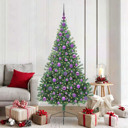 Kunstmatig Voorverlicht Kerstboom Met 300 Led Pvc Groen