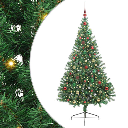 Kunstmatig Voorverlicht Kerstboom Met 300 Led Pvc Groen