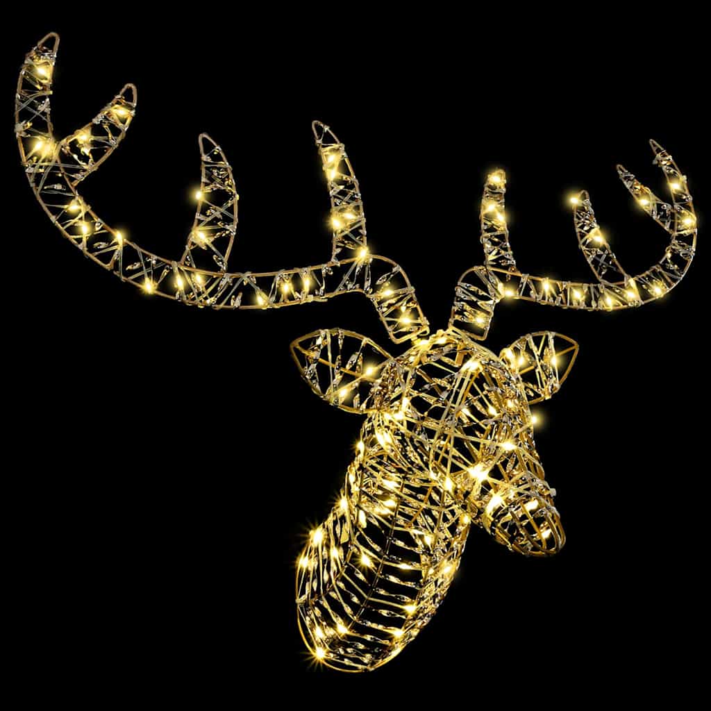 Rendier Trek Slede Met 140 Led Warmwit 60 Cm