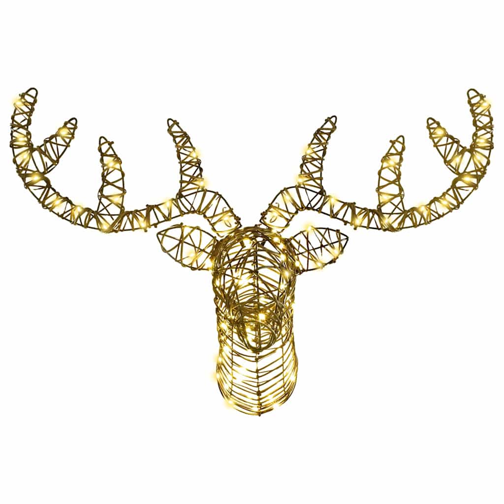 Rendier Trek Slede Met 140 Led Warmwit 60 Cm