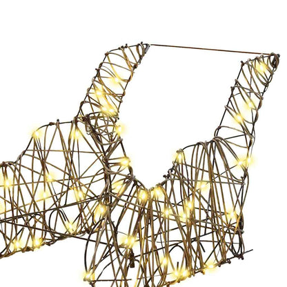 Rendier Trek Slede Warmwit 52.5 X 28 X 32.5 Cm