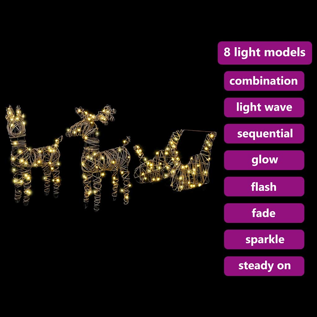 Rendier Trek Slede Warmwit 52.5 X 28 X 32.5 Cm